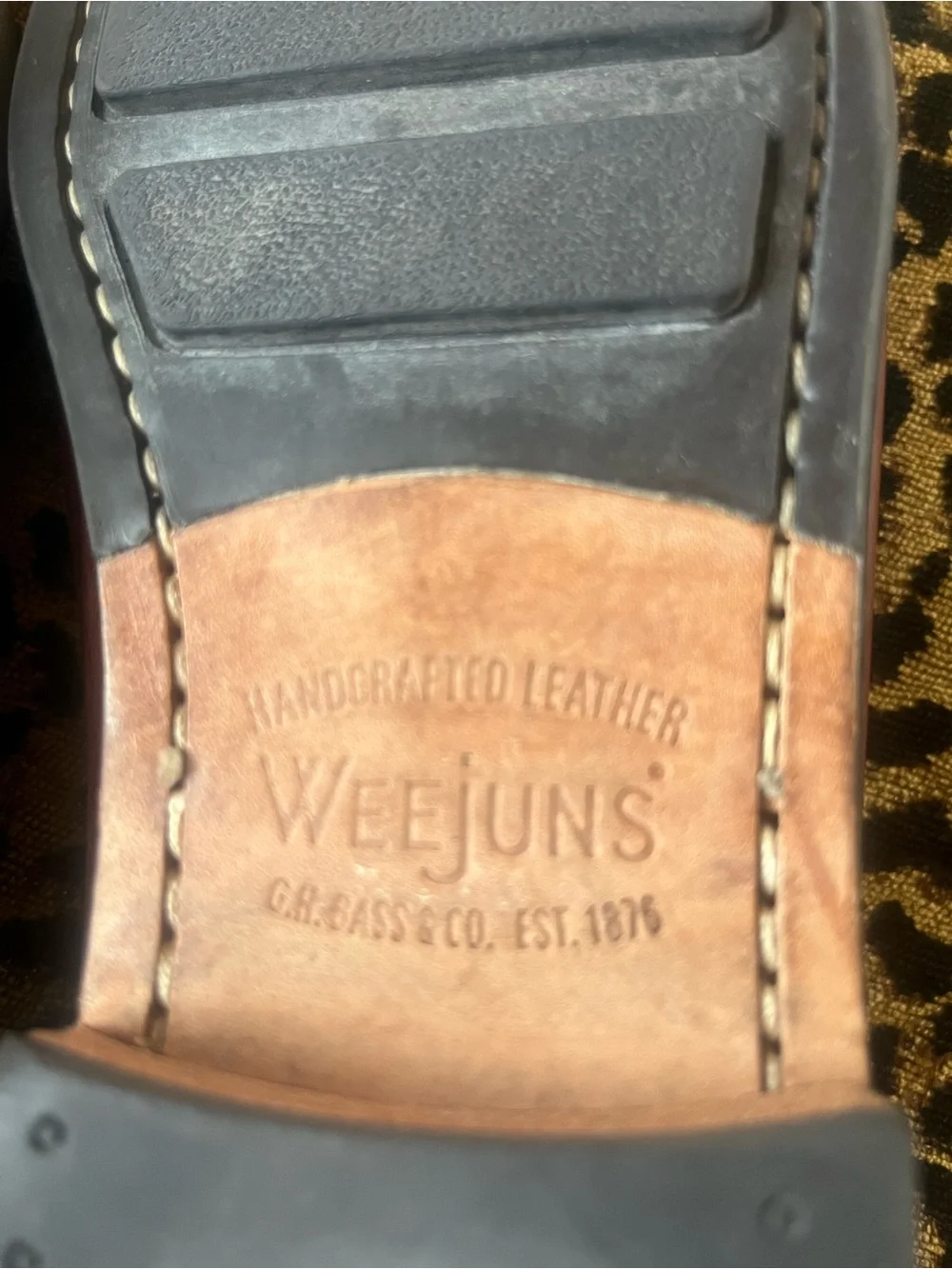 Vintage WEEJUNS GH Bass Brown Leather Penny Loafer Mens SZ 7